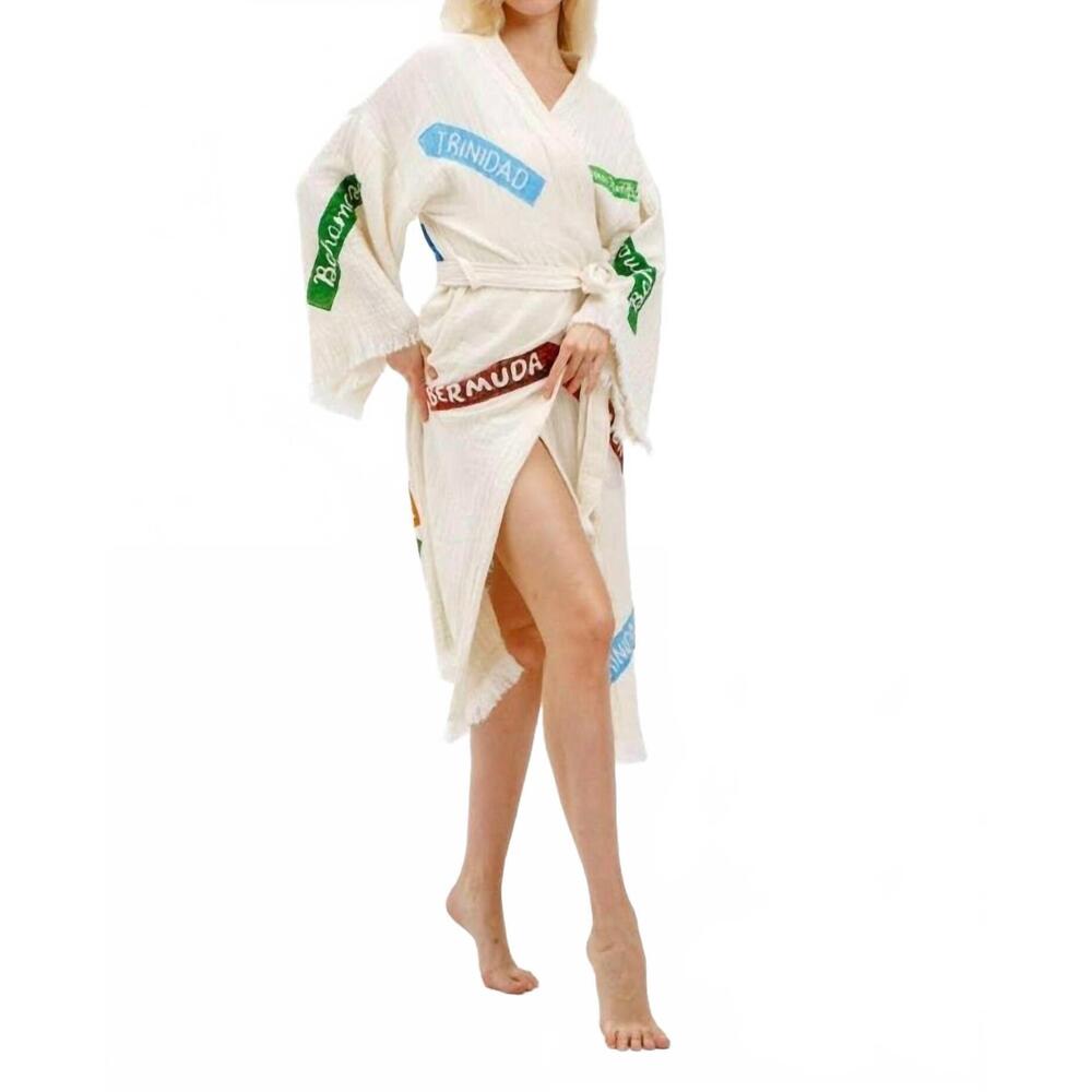 NEW VATCHIO turkish cotton kimono in caribbean vibez